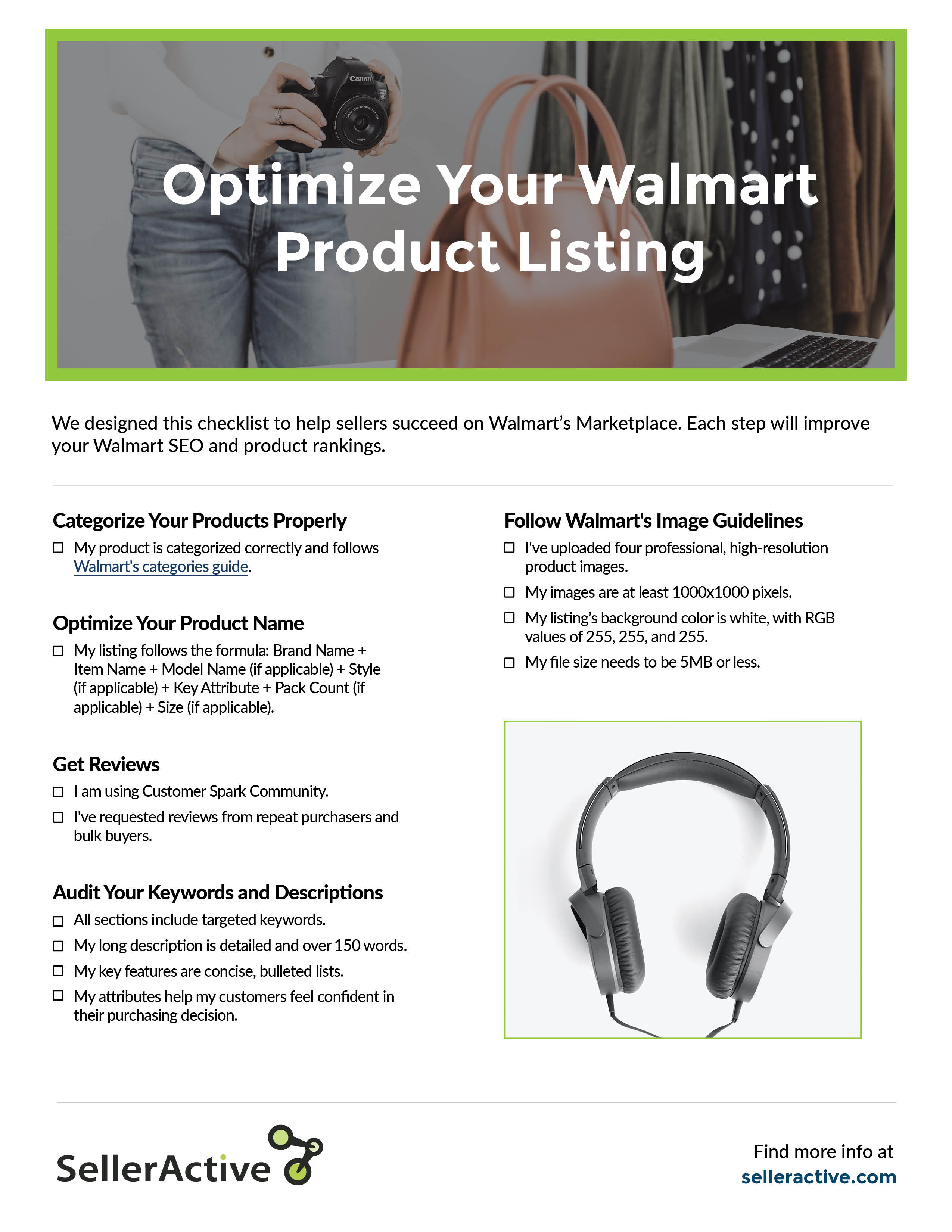 Optimize your Walmart product listing checklist