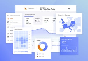 Google Analytics graphics and visuals.