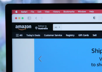 Amazon website on a computer screen.