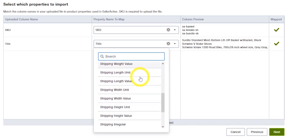 Product Data Mapping