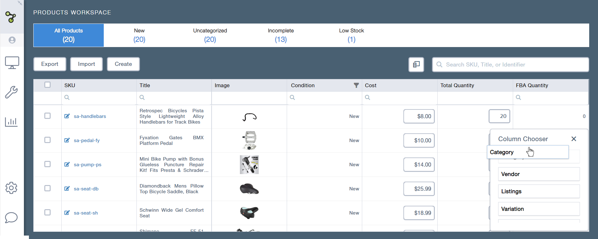 Workspaces – Products and Listings 3